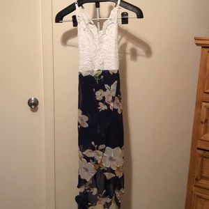 Strapped open back dress